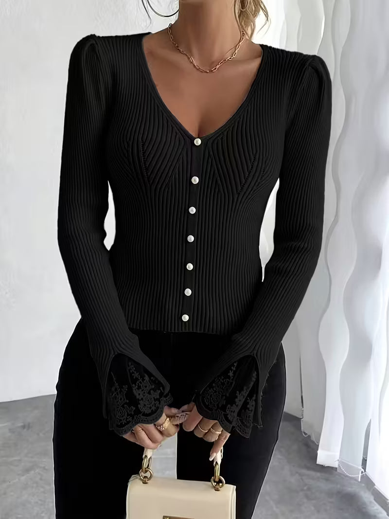 Maglioncino con dettagli in pizzo - Ari